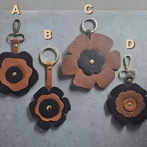 Custom handcrafted Coastal Hillbilly leather FLOWER Handbag flair purse charm